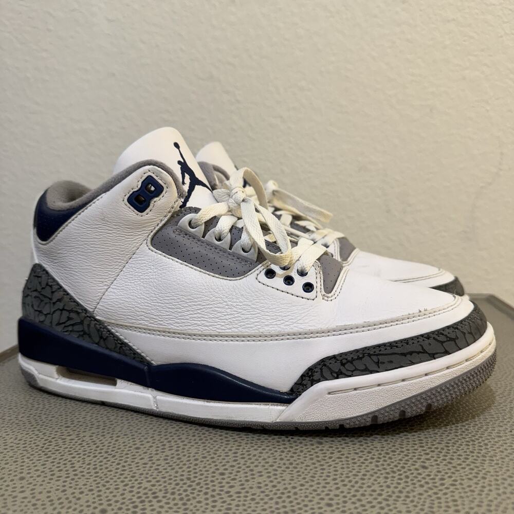 Air Jordan 3 ‘Midnight Navy’ Men’s Size 8.5 Sneakers CT8532‑140